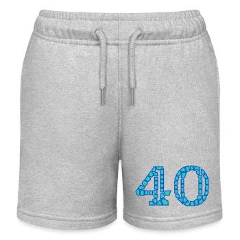 40. 40 ANS. 40e ANNIVERSAIRE. ANNIVERSAIRE 40 ANS. - Short de jogging enfant bio Stanley/Stella - gris chiné - Devant
