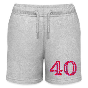 40. 40 JAHRE. 40-JÄHRIGES JUBILÄUM. 40-JÄHRIGES JUBILÄUM. - Kinder Organic Joggingshorts Mini Bolter von Stanley/Stella - Grau meliert - Vorne