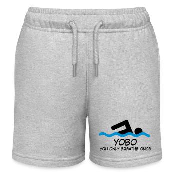 nager - Short de jogging enfant bio Stanley/Stella - gris chiné - Devant