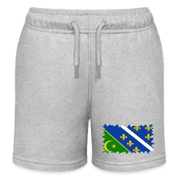 Bosnien in der Herzegowina Europa Sarajavo Flagge Mostar - Kinder Organic Joggingshorts Mini Bolter von Stanley/Stella - Grau meliert - Vorne