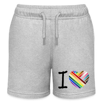 Ich liebe - modern - Kinder Organic Joggingshorts Mini Bolter von Stanley/Stella - Grau meliert - Vorne