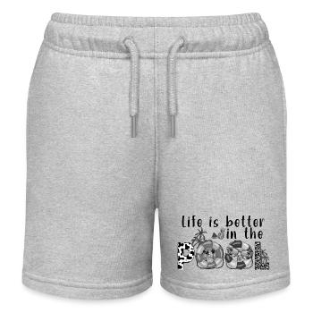 sommer see natur flora kunst pool meer strand liebe - Kinder Organic Joggingshorts Mini Bolter von Stanley/Stella - Grau meliert - Vorne