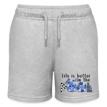 sommer see natur flora kunst pool meer strand liebe - Kinder Organic Joggingshorts Mini Bolter von Stanley/Stella - Grau meliert - Vorne