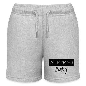 Commander Bébé Famille Enfant Parents Drôle Cadeau - Short de jogging enfant bio Stanley/Stella - gris chiné - Devant