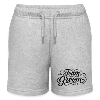 Team Groom - Kinder Organic Joggingshorts Mini Bolter von Stanley/Stella - Grau meliert - Vorne