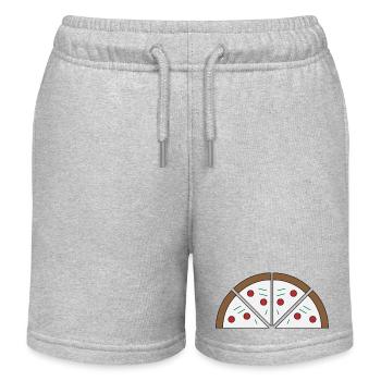 Picture of a pizza - Kids Organic Sweat Shorts by Stanley/Stella - heather grey - Front