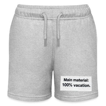 100% Urlaub – Tropische Auszeit - Kinder Organic Joggingshorts Mini Bolter von Stanley/Stella - Grau meliert - Vorne