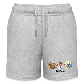 Käpsele Schwabe Erfinder Spätzle Ideen Humor Witz - Kinder Organic Joggingshorts Mini Bolter von Stanley/Stella - Grau meliert - Vorne