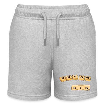 Dream Big Block Typografie - Kinder Organic Joggingshorts Mini Bolter von Stanley/Stella - Grau meliert - Vorne