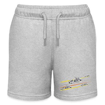 Motorrad Chopper - Kinder Organic Joggingshorts Mini Bolter von Stanley/Stella - Grau meliert - Vorne