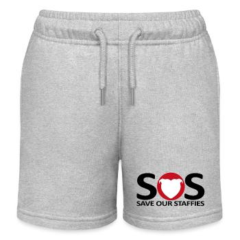 Sos staffies - 131 - Kids Organic Sweat Shorts by Stanley/Stella - heather grey - Front