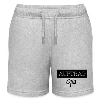 Order Grandpa Family Funny Gift - Kids Organic Sweat Shorts by Stanley/Stella - heather grey - Front