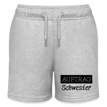Commander Sister Family Funny Gift - Short de jogging enfant bio Stanley/Stella - gris chiné - Devant