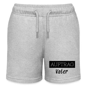 Commander Père Famille Cadeau Drôle - Short de jogging enfant bio Stanley/Stella - gris chiné - Devant