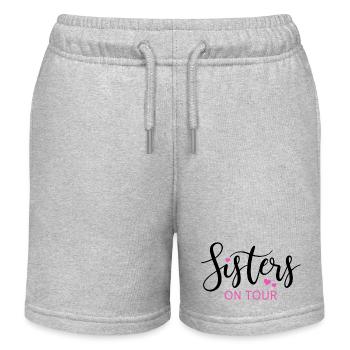 Sister Sisters Siblings Sisters on tour - Kids Organic Sweat Shorts by Stanley/Stella - heather grey - Front
