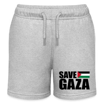 Save gaza - Kinder Organic Joggingshorts Mini Bolter von Stanley/Stella - Grau meliert - Vorne