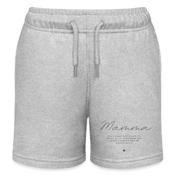 Félicitations à maman - Short de jogging enfant bio Stanley/Stella - gris chiné - Devant
