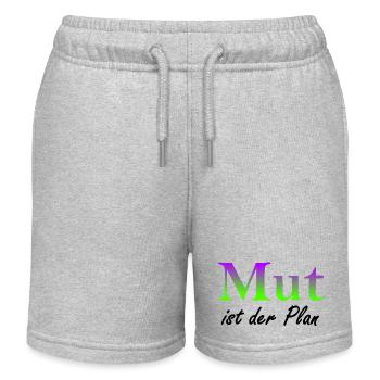 Mut ist der Plan - Kinder Organic Joggingshorts Mini Bolter von Stanley/Stella - Grau meliert - Vorne