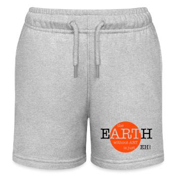The Earth Without Art Is Just Eh - 2 Farben - Kinder Organic Joggingshorts Mini Bolter von Stanley/Stella - Grau meliert - Vorne