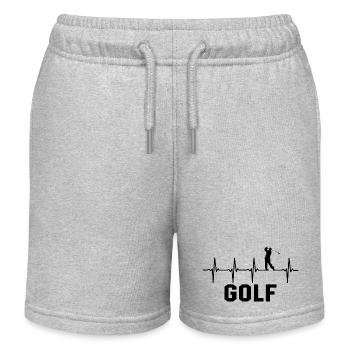 Golf Herzchlag Golfen Golfer - Kinder Organic Joggingshorts Mini Bolter von Stanley/Stella - Grau meliert - Vorne