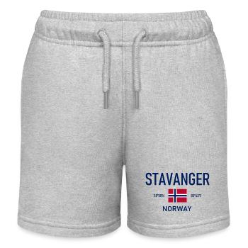 Stavanger - Norway - Coordinates - Flag - Kids Organic Sweat Shorts by Stanley/Stella - heather grey - Front