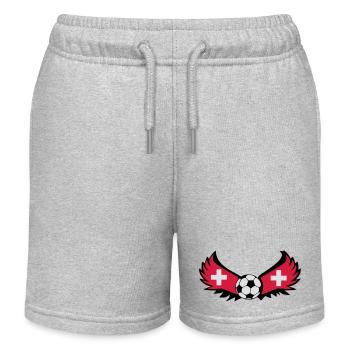 Swiss football - Kids Organic Sweat Shorts by Stanley/Stella - heather grey - Front