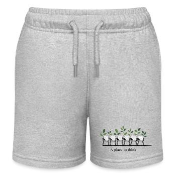 Verdant Thinkspace Chairs - Kids Organic Sweat Shorts by Stanley/Stella - heather grey - Front