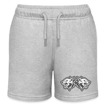 Wolf Kopf Team - Kids Organic Sweat Shorts by Stanley/Stella - heather grey - Front