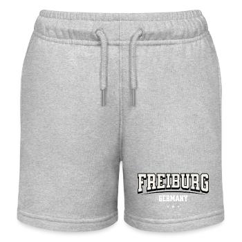 Freiburg Germany Vintage Uni-Look - Kids Organic Sweat Shorts by Stanley/Stella - heather grey - Front