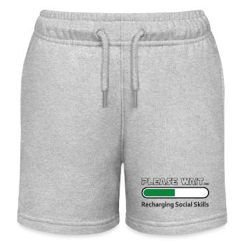 Recharger les compétences sociales - pour un fond blanc - Short de jogging enfant bio Stanley/Stella - gris chiné - Devant