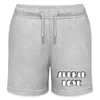 Spread Love Bold Typographic Design - Kinder Organic Joggingshorts Mini Bolter von Stanley/Stella - Grau meliert - Vorne