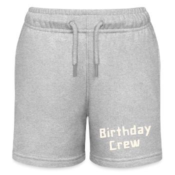 Birthday Crew - Kinder Organic Joggingshorts Mini Bolter von Stanley/Stella - Grau meliert - Vorne