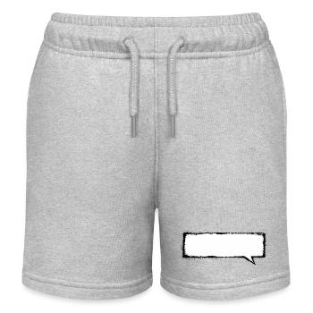 Sprechblase_Grunge_Banner - Kids Organic Sweat Shorts by Stanley/Stella - heather grey - Front