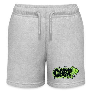 Karpfen Graffiti Grafik - Kinder Organic Joggingshorts Mini Bolter von Stanley/Stella - Grau meliert - Vorne