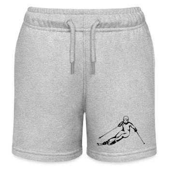 Winter Urlaub ski abfahrt frau rennen - Kinder Organic Joggingshorts Mini Bolter von Stanley/Stella - Grau meliert - Vorne