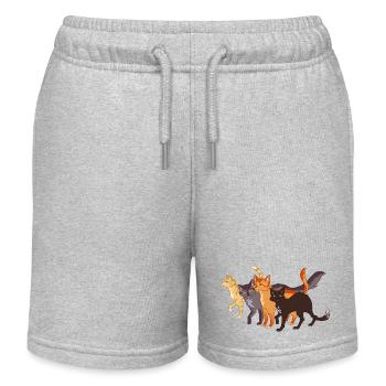Warrior Cats Feuerstern Firestar Greystripe Katze - Kinder Organic Joggingshorts Mini Bolter von Stanley/Stella - Grau meliert - Vorne