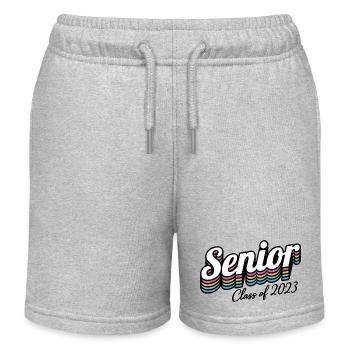 Abschlussklasse 2023 Retro Abschlussfeier Geschenk - Kinder Organic Joggingshorts Mini Bolter von Stanley/Stella - Grau meliert - Vorne
