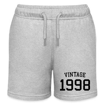 Millésime 1998 - 24 ans, 24ème cadeau d’anniversaire - Short de jogging enfant bio Stanley/Stella - gris chiné - Devant
