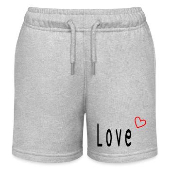 VALENTINSTAG. Junggesellinnenabschied. ICH LIEBE DICH. ICH LIEBE DICH. LIEBE - Kinder Organic Joggingshorts Mini Bolter von Stanley/Stella - Grau meliert - Vorne