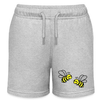 biene cool 2 - Kinder Organic Joggingshorts Mini Bolter von Stanley/Stella - Grau meliert - Vorne