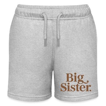 BIG SISTER - Kids Organic Sweat Shorts by Stanley/Stella - heather grey - Front