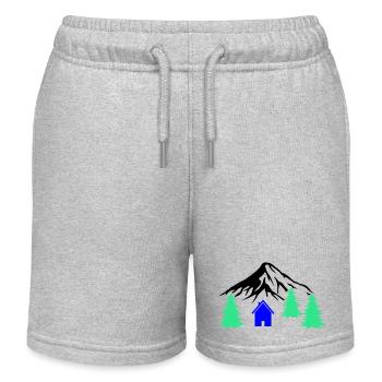 Cabane Berge - Short de jogging enfant bio Stanley/Stella - gris chiné - Devant