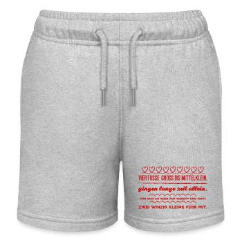 Pregnancy Gift - Kids Organic Sweat Shorts by Stanley/Stella - heather grey - Front