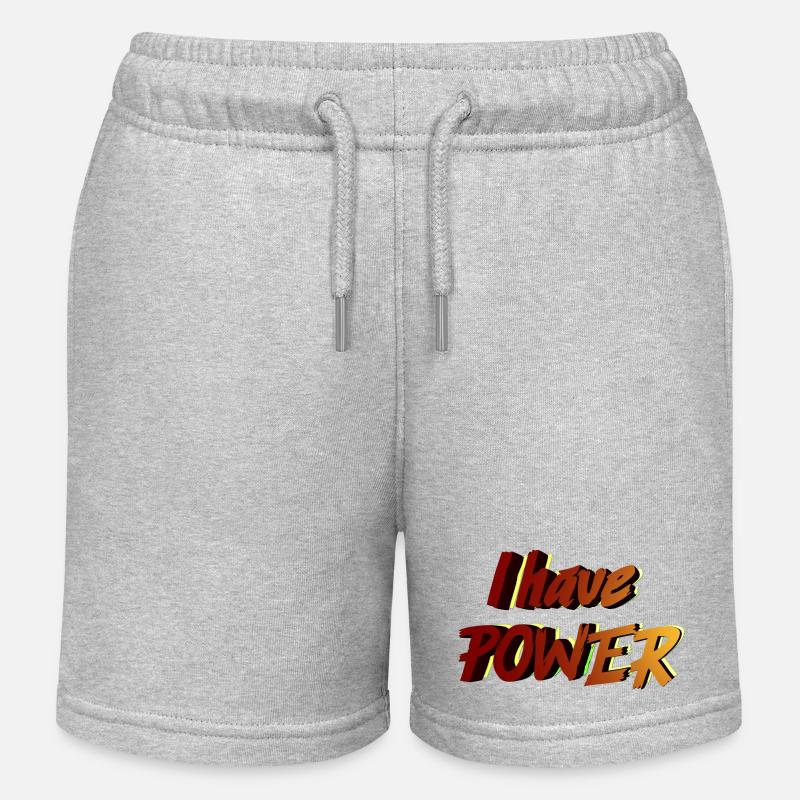 I Have Power - Short de jogging enfant bio Stanley/Stella - gris chiné
