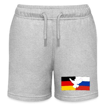 Deutsch-Russische Freundschaft - Kinder Organic Joggingshorts Mini Bolter von Stanley/Stella - Grau meliert - Vorne