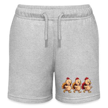 Thanksgiving Truthahn Baby - Kinder Organic Joggingshorts Mini Bolter von Stanley/Stella - Grau meliert - Vorne