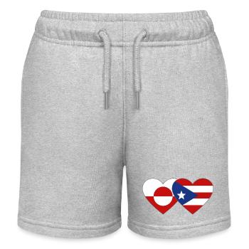 Groenland_Costa_Rica_Flagge_Herz - Kinder Organic Joggingshorts Mini Bolter von Stanley/Stella - Grau meliert - Vorne