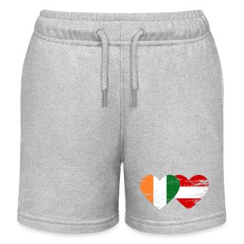 Cœur du drapeau de la Côte d’Ivoire - Short de jogging enfant bio Stanley/Stella - gris chiné - Devant