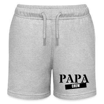 Dad Crew - Father Father's Day Family Matching Look - Kids Organic Sweat Shorts by Stanley/Stella - heather grey - Front