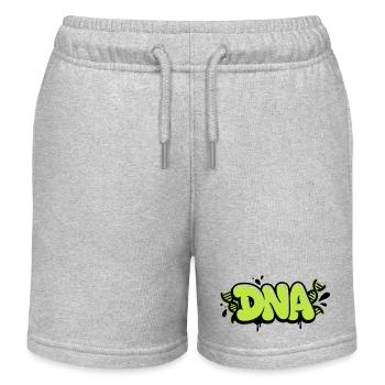 DNA Schriftzug Graffiti - Kinder Organic Joggingshorts Mini Bolter von Stanley/Stella - Grau meliert - Vorne